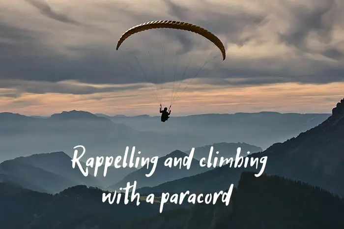 rappelling with a paracord