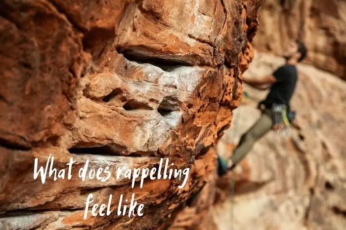 what does rappelling feel like