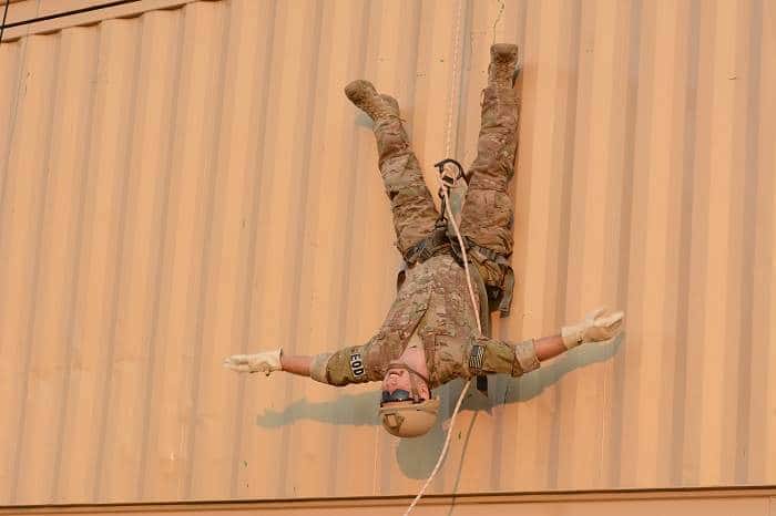 how to rappel upside down