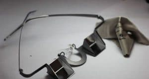a pair of belay glasses