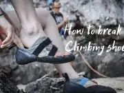 break in climbing shoes