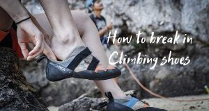 break in climbing shoes